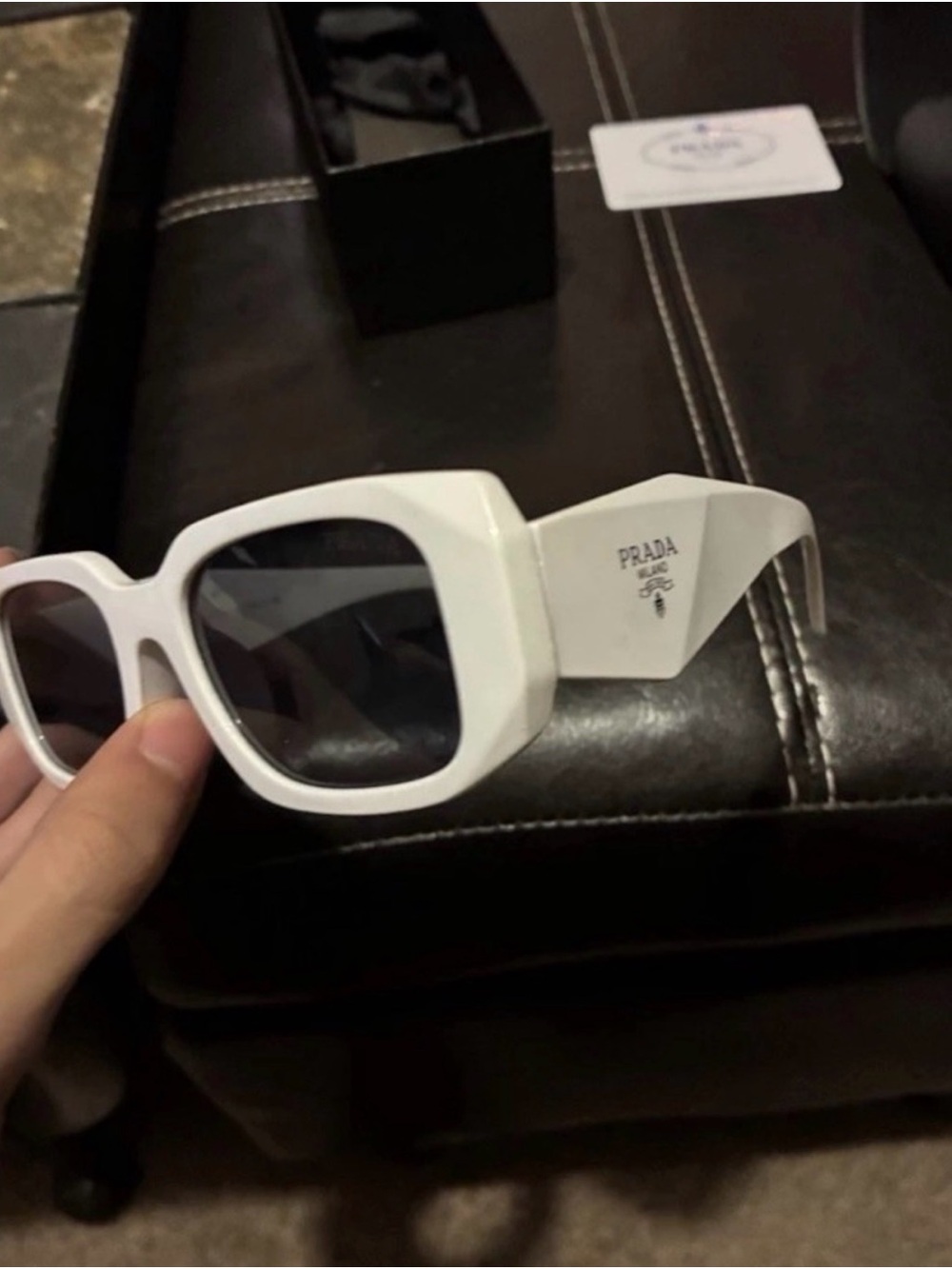 White prada symbole sunglasses - Picture 2 of 3